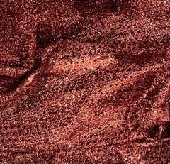 Rust Black Sequins Dot Fabric 44” Width Sold By The Yard