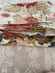 1980s Waverly Fabric Bi Centennial Heirlooms Birds Berries Floral *PLEASE READ*