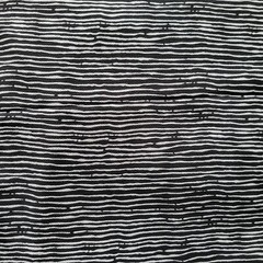 Black & White Irregular Stripe Polyester Stretch Crepe – Light, Floaty, Delicate