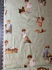 Precious Memories Kids Bessie Pease Cotton Fabric Quilting Treasures 1/2 Yard