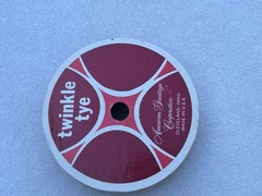 Vintage American Greetings Twinkle Tye Ribbon Spool Burgundy Red Satin Made in