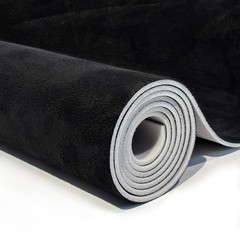 Black Suede Auto Headliner Fabric 96″ L x 60″ W Foam Backing for Car Truck SUV R