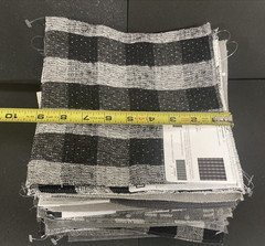 Fabric Samples Square Piece Pindler Lot of 70 PC Gray Black and White