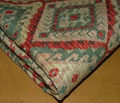 Rosso Kilim Chenille Fabric Curtain Upholstery Cushion Throws Footstool Use