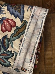 Waverly Greenfield Jacobean Floral Drapery Upholstery Cotton Screen Printed