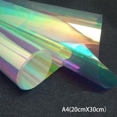 1pc Clear Transparent PVC Holographic DIY Craft Multicolor Fabric Vinyl Film New