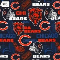 Sports Cotton Fabric by the ½ yard- Football Teams