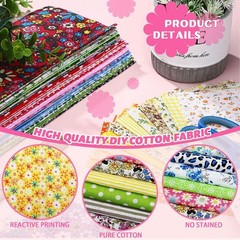 1200pc 4×4″ Cotton Floral Fabric Precuts – Vibrant Patchwork for Sewing
