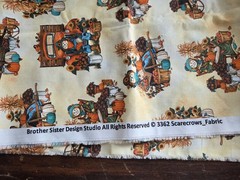Scarecrow Cotton Fabric Brother Sister Design Studio 1 Yard New