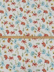 ITY Knit Fabric Bright Flowers Jersey Vanilla Lily By the Yard