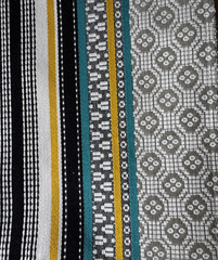 Clarke&Clarke Paradiso Gold/Aqua Designer Fabric Remnant 24″x24″