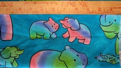 Set Of 4 Blue Baby Themed Fabric Pcs Cotton See Description Below