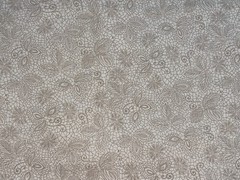 1/2 Yd Vintage Tan Cream Brown Floral Tone on Tone Fabric by Classic Cottons