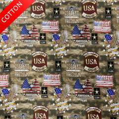 United States Army Cotton Fabric – 44″ Wide – Sold by The Yard & Bolt