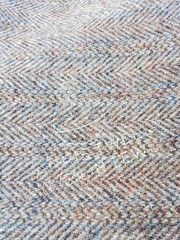 Vintage Harris Tweed Wool Fabric about 3.44 Yds Herringbone Woven In Scotland
