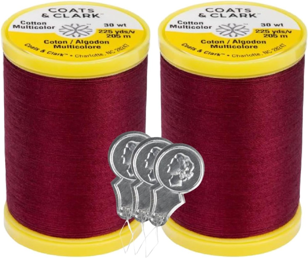 Coats & Clark Cotton All Purpose Sewing Thread 100% Mercerized Barberry Red