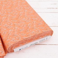 Threadart Cotton Quilting Fabric By The Yard – Vintage- Coral Flower