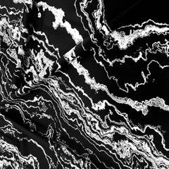 Black and White Marble Print Nylon Spandex Fabric 4 Way Stretch for Swimwear