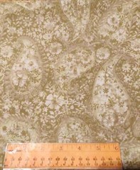Beige Paisley, Cotton Fabric 1/3 Yard 42″W X12″ L