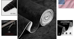 Luxury Black Synthetic Suede Headliner 120″ L x 58″ W – Perfect for Home & Auto