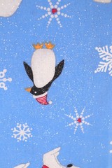 108″L x 44″W Fabric Traditions Winter Polar Bears Penguins Snowflake Glitter