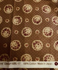 English Rose Civil War Reproduction Fabric D#AP1930L-17 Made in Japan BTFQ