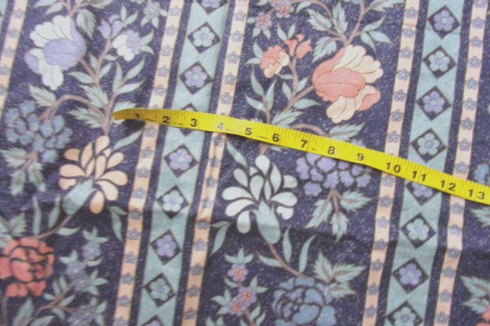 VINTAGE BLUE WALLPAPER PRINT UPHOLSTRY COTTON 36″X 50″ HOME DECOR/CRAFT/BAG