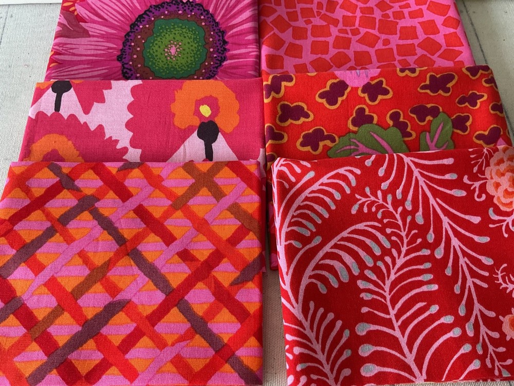 6 Fat Quarters from Kaffe Fassett Collective for Free Spirit. Reds. Beautiful.