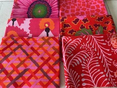6 Fat Quarters from Kaffe Fassett Collective for Free Spirit. Reds. Beautiful.