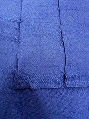 Vintage Blue Polyester Cotton Blend Fabric 3 yards 58″ Wide Textured Linen Feel
