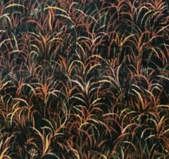 BTHY “Nature’s Elements” by Hoffman Interna Fabrics~Green Leaf Pattern~Half Yard