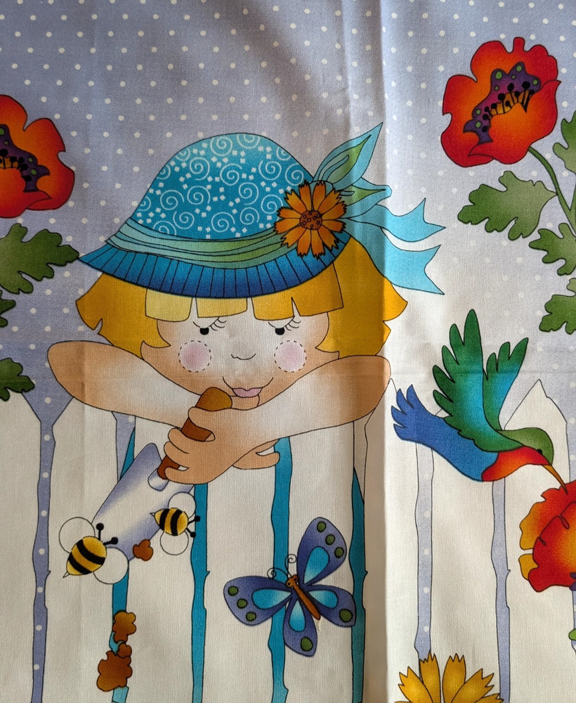Cotton Fabric Panel GARDEN Possibilities Nancy Smith Lynda Milligan 35″ W x 45″H