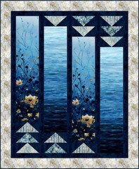 Studio E – Behind Blue Eyes – 44″ Flower Power Panel – Peacock