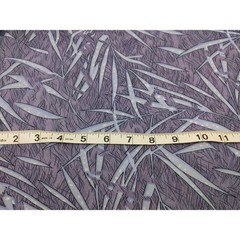 2.5y+ Purple and Black Leaf Pattern Lightweight Apparel Fabric, 104″ L x 44″ W