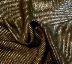 Black & Silver Pinstripe Silk Chiffon. Gorgeously Floaty!