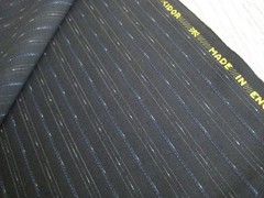 Dormeuil Kidor Wool Kid Mohair Fabric Navy Stripe 2.8m/ 3.1yd 740g England Suit