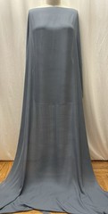100% French Silk Georgette Slate Blue Muted Steel Grey Fabric 2.5Yards 45″ Wide