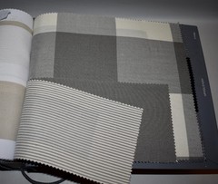 FABRIC SAMPLE BOOK Indoor/Outdoor CHECKS PLAIDS TICKING 49pcs LOT e-z peel back