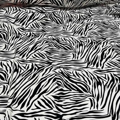 Black & White Animal Print Zebra Stretch Spandex Fabric 60″ by Yard for Swimwear