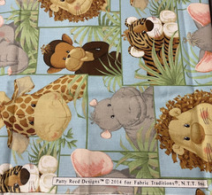 2014 PATTY REED FOR FABRIC TRADITIONS NTT INC “JUNGLE BABIES” 1.5YD X 44″ WIDE