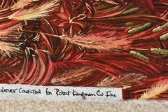 By 1/2 Yd, Rust Brown Cream Plants Cotton/Kaufman/Sampou/Nature Collection,P2927