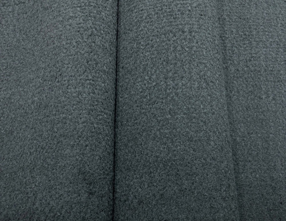 SHERPA GRAY GREY FAUX LAMB SHEEP WOOL FUR TEXTURED FABRIC BY 1/2(0.5) YARD 56″W