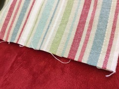 Vtg Striped Cotton Toweling Fabric 16”x40” ready to hem, embellish
