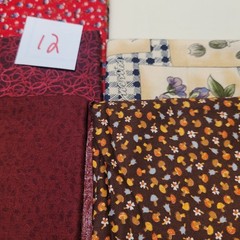 LOT OF 15 FAT QUARTERS COTTON FABRIC ASSTD COLORS & DESIGNS lot 12