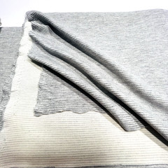 Double Knit Textured Gray 4 Way Stretch 56 ” Wide Fabric Lot of 5 Yards for $ 10