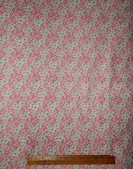 pink 1930s feed sack reproduction floral fabric Apron Strings Chloe’s Closet BTY