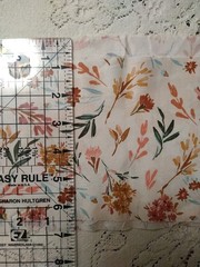 REMNANT Boho Floral Earth Tones Green Brown Cotton Fabric Wildflowers 5-6″ x 43″