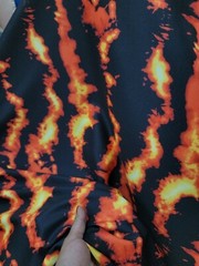 Fire Red and Yellow Spandex Fabric by the Yard – Flames Print Stretch Fabric
