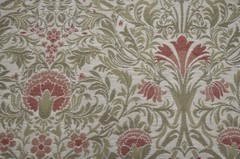 Barlow Garnet Victorian Tapestry-Like Arts & Crafts Damask Hamilton Fabric