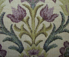 Arts And Crafts Grape Woven Jacquard Fabric Curtain Upholstery Cushion Multi Use